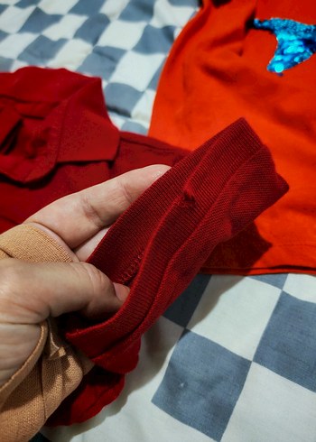 Erkek Çocuk Kırmızı Baskılı Kısa Kollu Tişört - Görsel 6