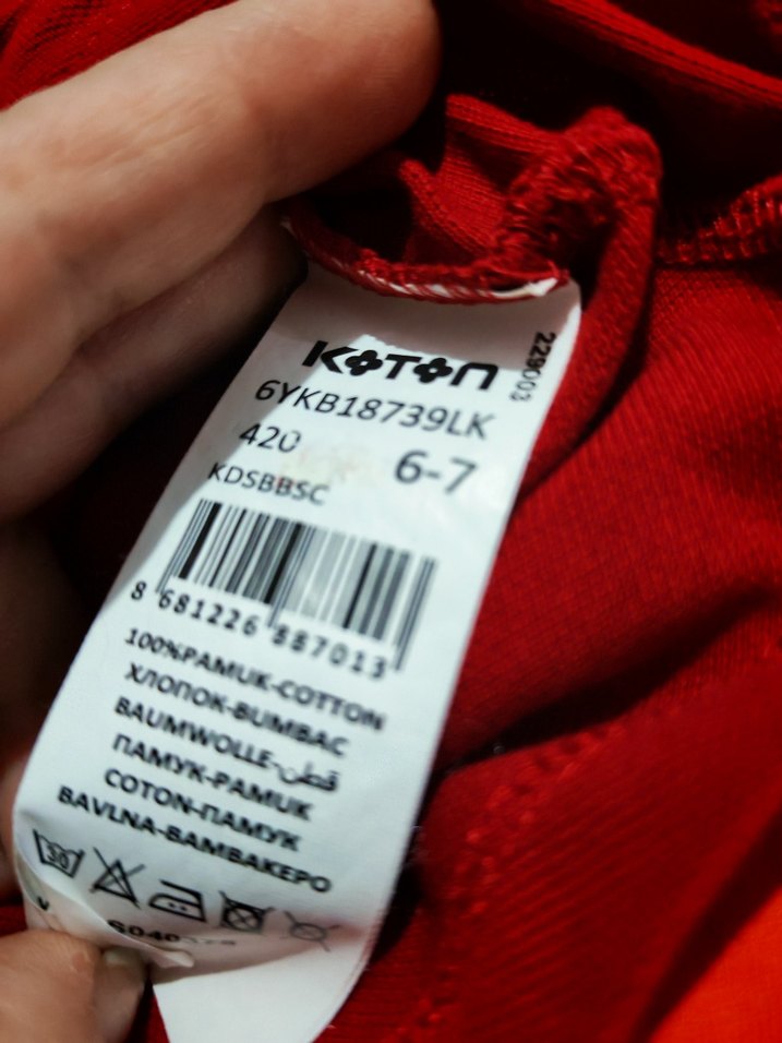 Erkek Çocuk Kırmızı Baskılı Kısa Kollu Tişört - Görsel 5