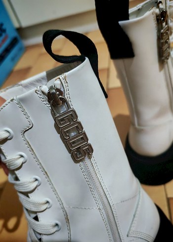 Beyaz Platform Topuklu Kadın Bot - Görsel 6