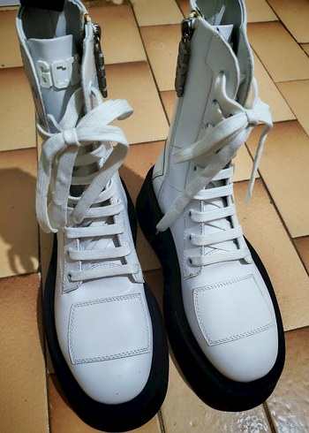 Beyaz Platform Topuklu Kadın Bot - Görsel 3