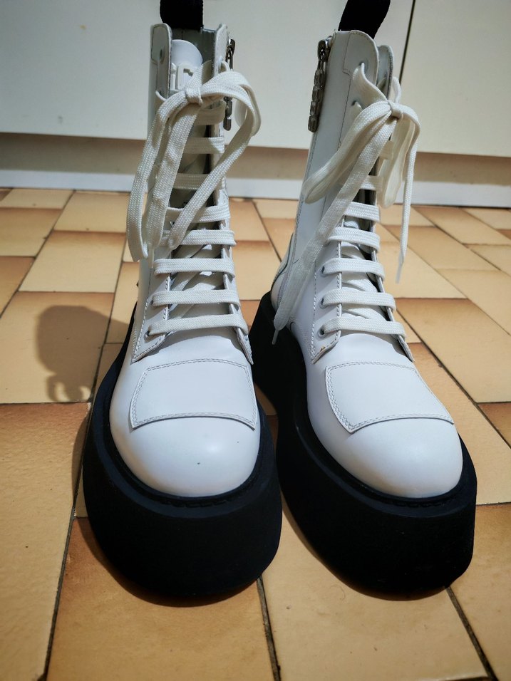 Beyaz Platform Topuklu Kadın Bot - Görsel 2