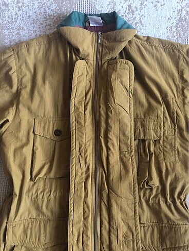 Vintage Çok Renkli Taba Mont - Görsel 6