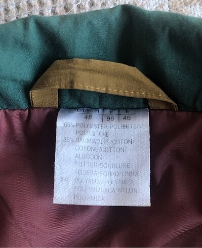 Vintage Çok Renkli Taba Mont - Görsel 8