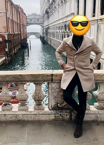 Bej Rengi Erkek Kaşe Kaban - Görsel 2