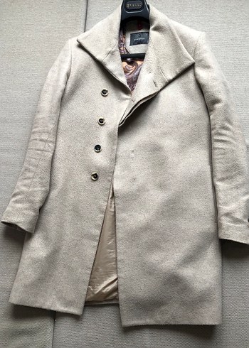 Bej Rengi Erkek Kaşe Kaban - Görsel 3