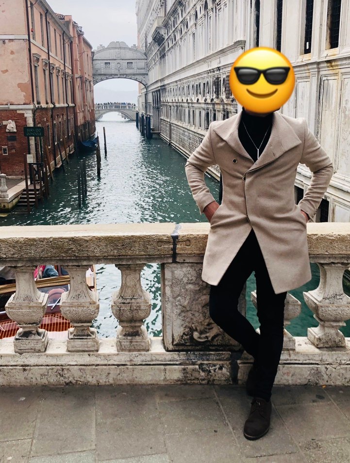 Bej Rengi Erkek Kaşe Kaban - Görsel 2