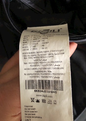 Kiğılı Dik Yaka Erkek Kaşe Kaban - Görsel 6