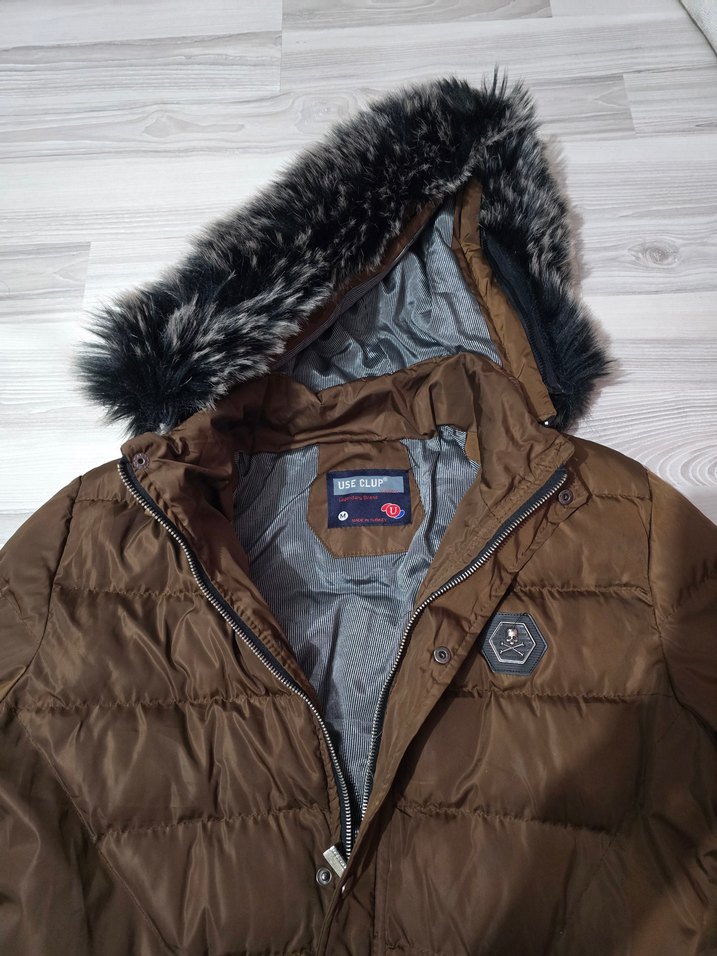 Kahverengi Kürklü Kadın Kış Montu - Görsel 3