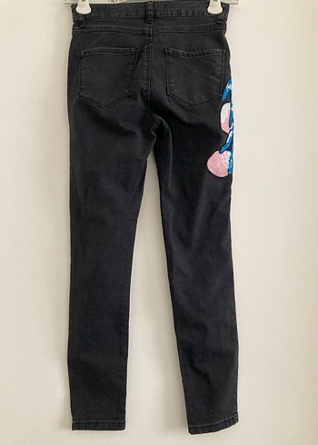 Koton Payet İşlemeli Gri Kadın Skinny Jean