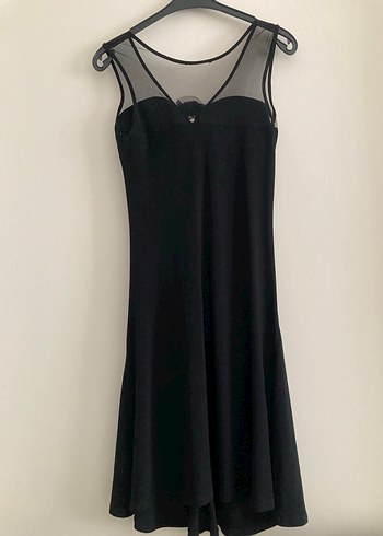 Siyah Drapeli V Yaka Uzun Abiye Elbise - Görsel 5