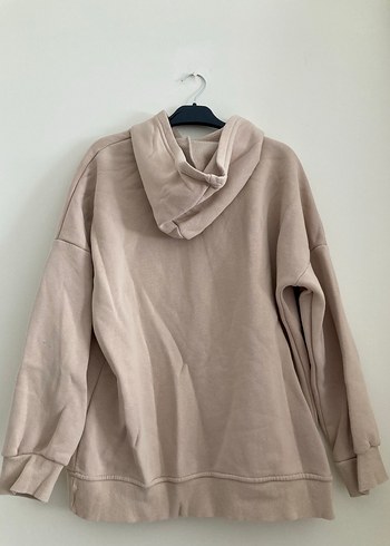 Bej Kapüşonlu Kadın Sweatshirt - Görsel 3