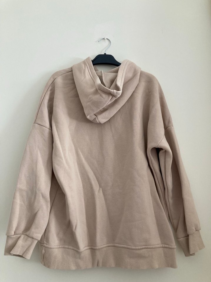 Bej Kapüşonlu Kadın Sweatshirt - Görsel 3