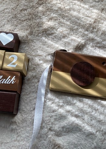 Ahşap Kamera ve Blok Oyuncak Seti - Görsel 2