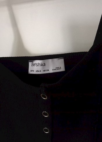 Bershka Düğmeli Siyah Crop