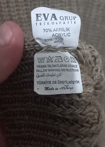 l Beden camel Renk Kadın Kısa Örgü Kazak