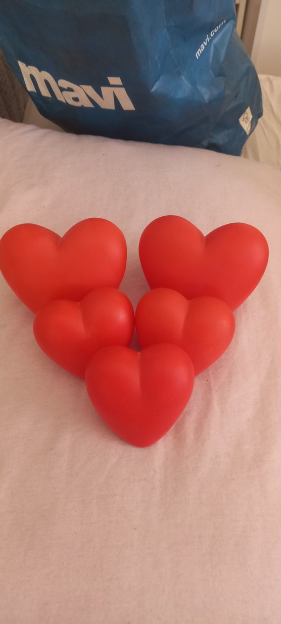 Kırmızı Kalp Şekilli Işıklı Dekoratif Obje - Görsel 2