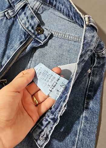 30 Beden Mavi Regular Fit Denim Kadın Pantolon