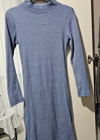 Uzun Kollu Midi Triko Elbise - Görsel 4