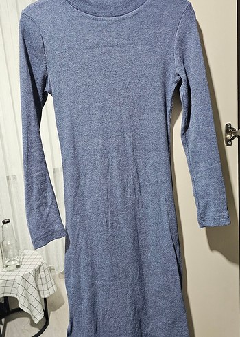 Uzun Kollu Midi Triko Elbise - Görsel 2