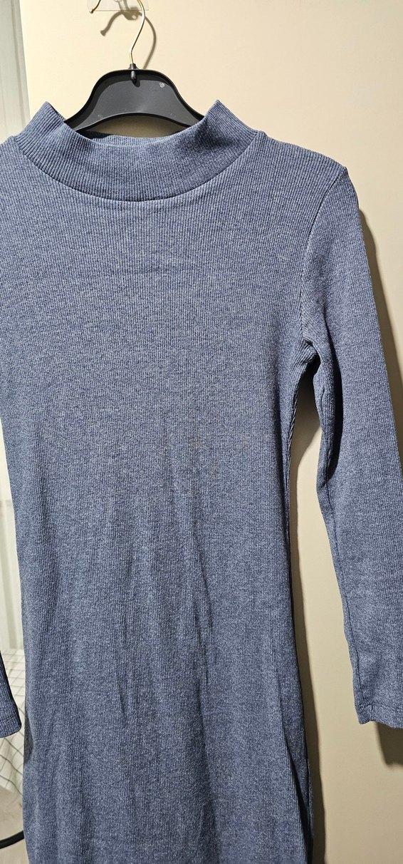 Uzun Kollu Midi Triko Elbise - Görsel 3