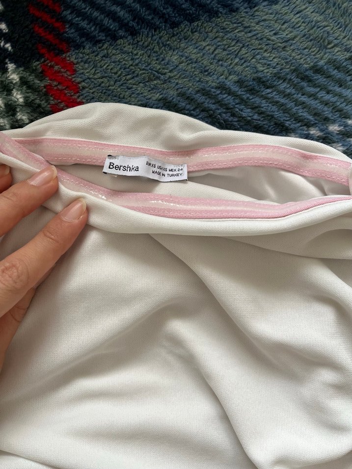 Beyaz Straplez Uzun Mezuniyet Elbisesi - Görsel 3