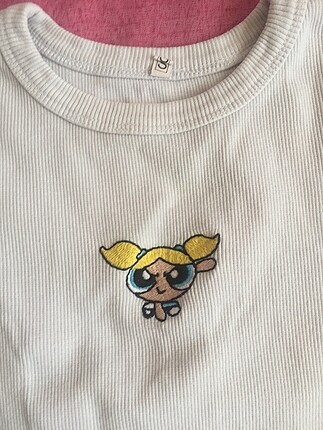 Powerpuff girls beyaz crop