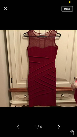 38 Beden Bordo Elbise