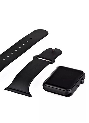 Siyah Silikon Apple Watch Saat