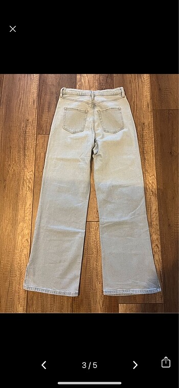 11-12 Yaş Beden H&M yüksek bel 11-12 yaş yırtık jean