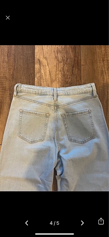 11-12 Yaş Beden mavi Renk H&M yüksek bel 11-12 yaş yırtık jean