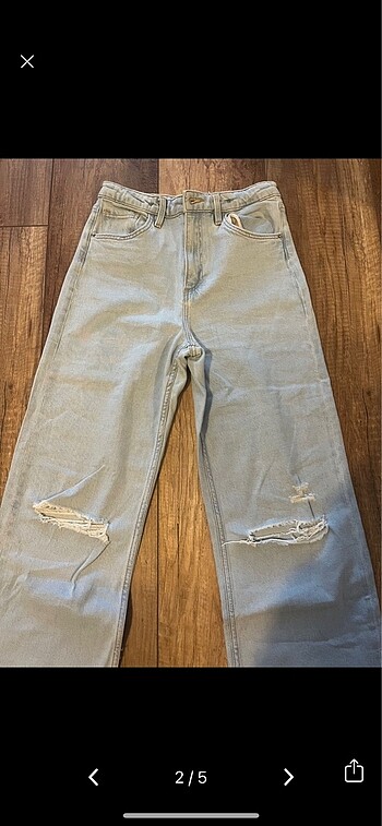 H&M H&M yüksek bel 11-12 yaş yırtık jean