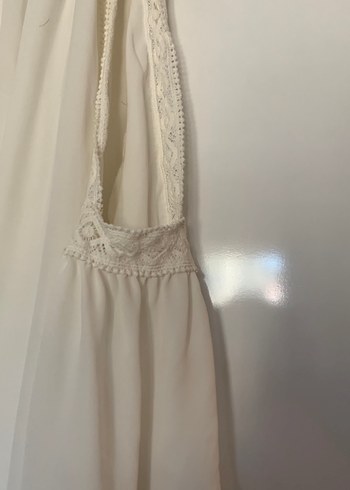 Bohem Midi Beyaz Roman marka bluz - Görsel 3