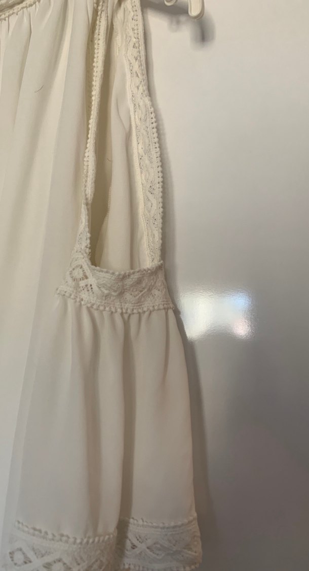 Bohem Midi Beyaz Roman marka bluz - Görsel 3