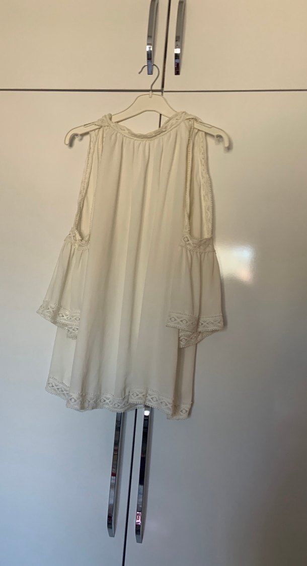 Bohem Midi Beyaz Roman marka bluz - Görsel 2