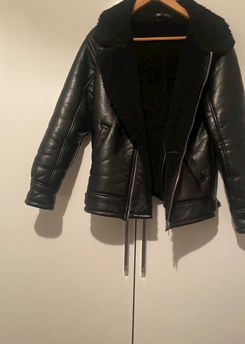 Siyah içi kürklü- ZARA Marca yepyeni mont - Görsel 2