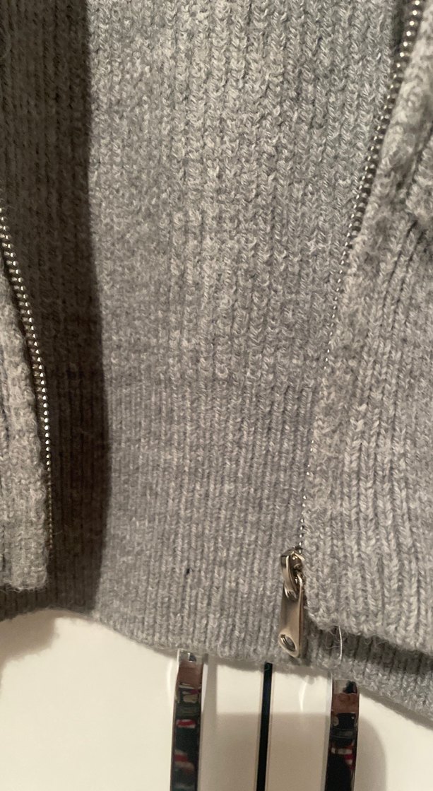 Gri Yünlü Yüksek Yaka Kadın Kazak - Görsel 3