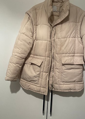 Bej Fermuarlı Kadın Kışlık Mont 38 beden yazıyor fakat 42 beden - Görsel 2