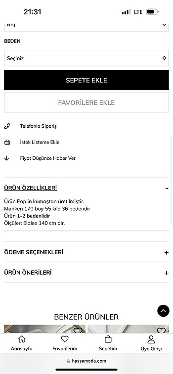 m Beden Uzun çizgili tesettür elbise