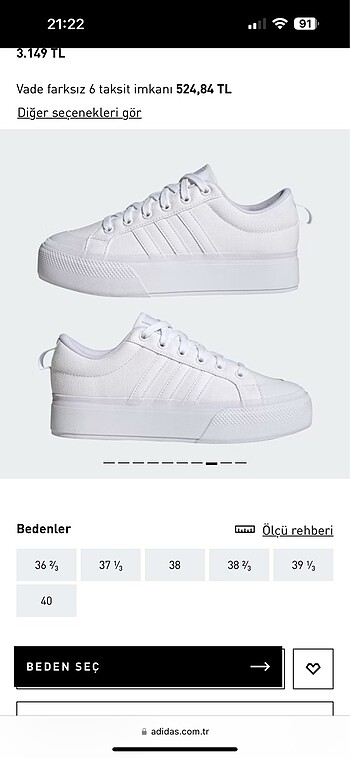 Adidas spor ayakkabı