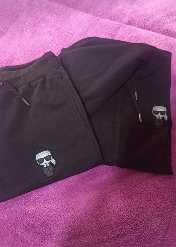 Siyah Kapüşonlu Kadın Eşofman Takımı - Görsel 7