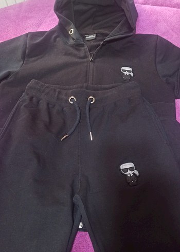 Siyah Kapüşonlu Kadın Eşofman Takımı - Görsel 4