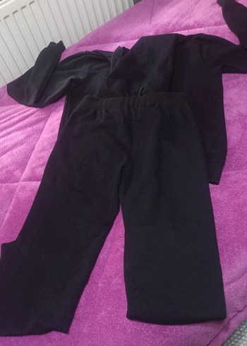 Siyah Kapüşonlu Kadın Eşofman Takımı - Görsel 5