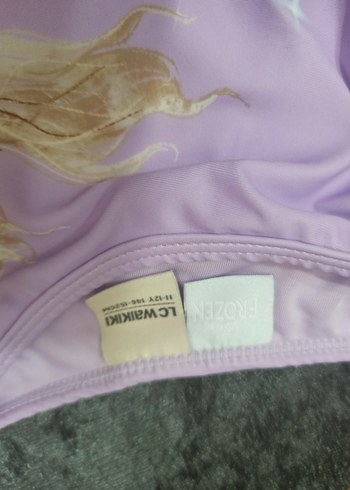 11-12 Yaş Beden Mor Baskılı Kız Çocuk Bikini Takımı
