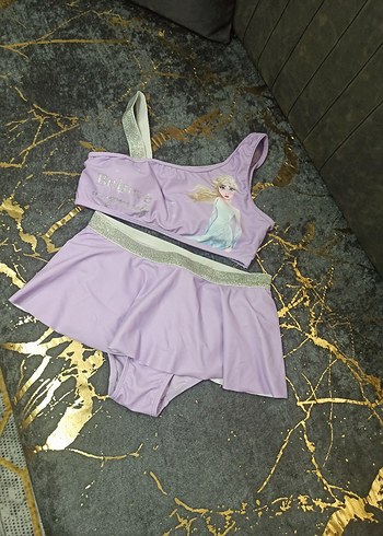 LC Waikiki Mor Baskılı Kız Çocuk Bikini Takımı