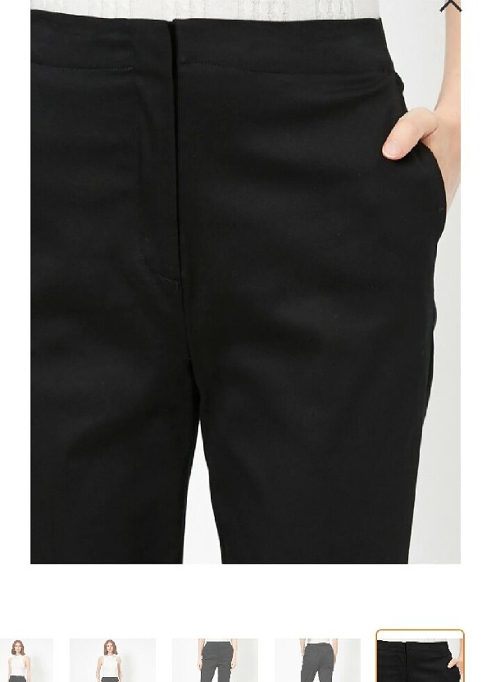 Koton siyah kumaş pantolon - Görsel 3