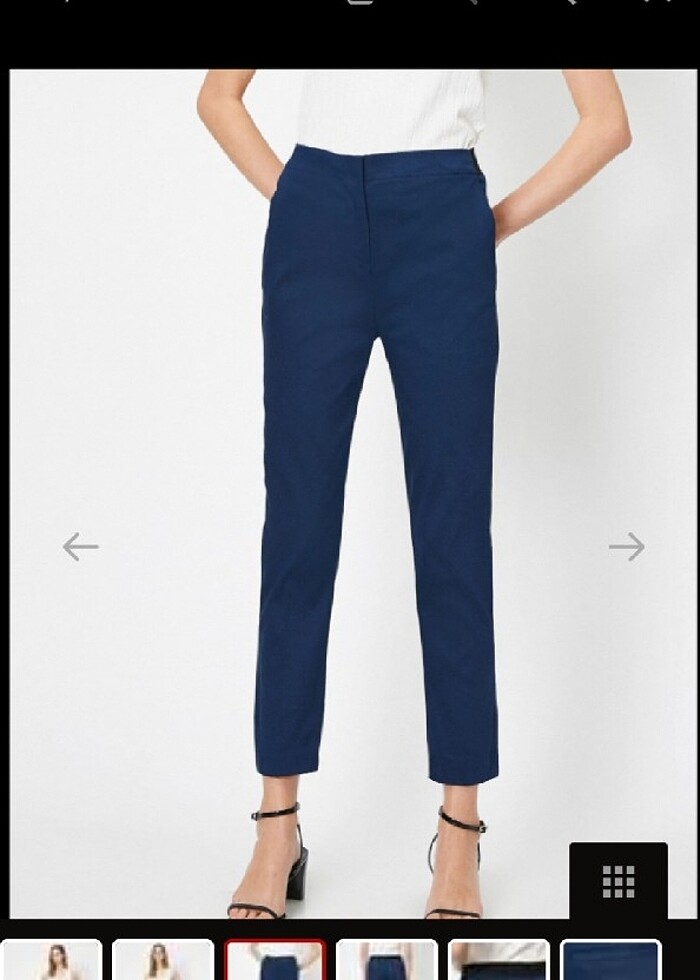 Koton lacivert kumaş pantolon - Görsel 3
