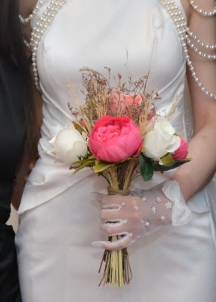 Saten  balık model nikah elbisesi  gelinlik - Görsel 2