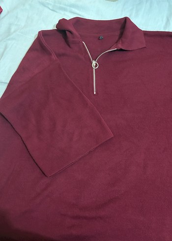 Bordo Fermuarlı Kadın Sweatshirt - Görsel 3