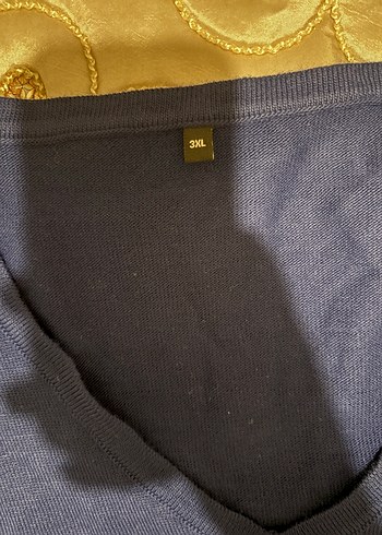 Lacivert V Yaka Kadın Triko Kazak - Görsel 2