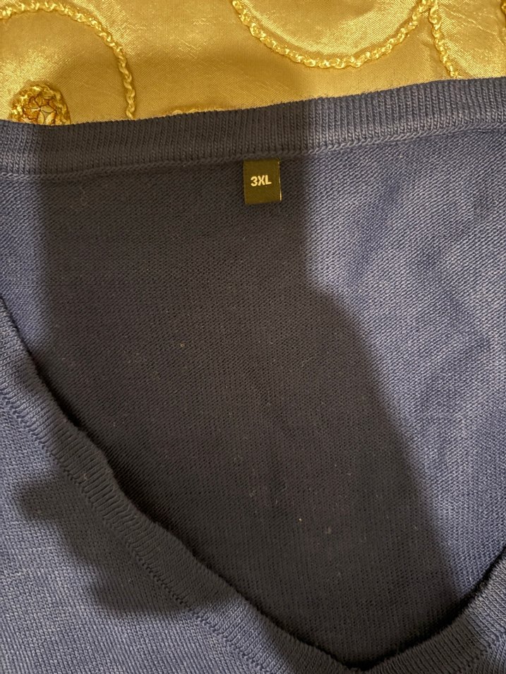 Lacivert V Yaka Kadın Triko Kazak - Görsel 2